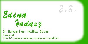 edina hodasz business card