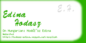 edina hodasz business card